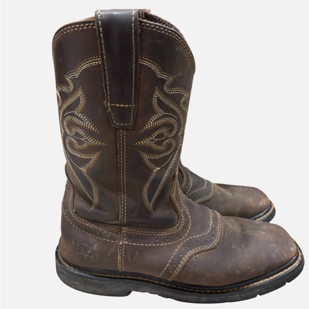 Lincoln Outfitters Western Work Boot L9C12 Soft Square Toe Sz 8M Cowboy Ranch